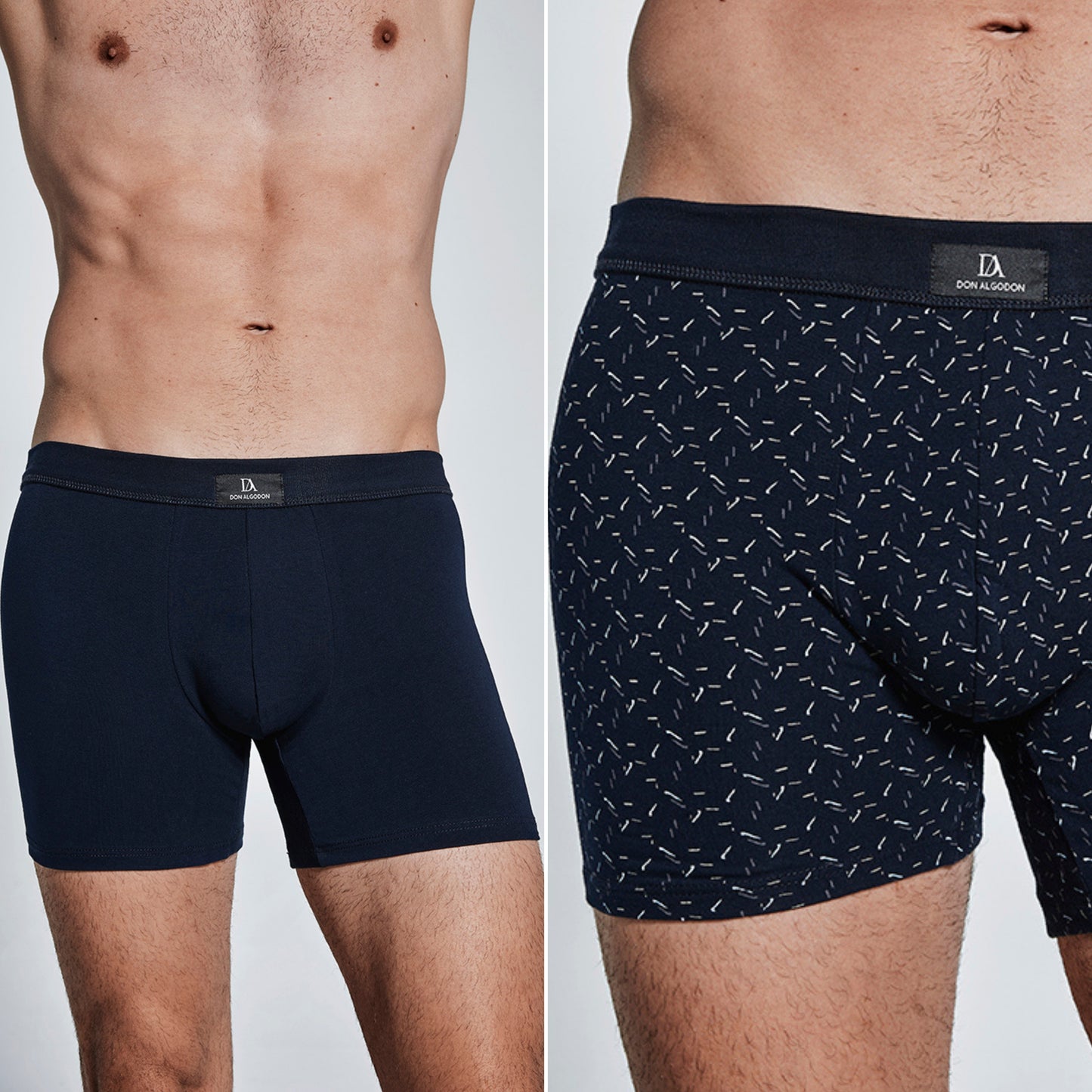Don Algodon Pack 6 Calzoncillos Hombre Suaves y Transpirables | 1 Unidad por Color | 3 Estampados y 3 Lisos