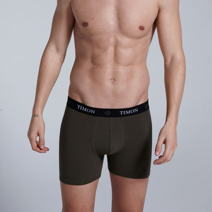 TIMON | Pack de 12 Boxers Para Hombre | 93 % Algodón | 3 Colores: Negro, Marino, Verde y 3 Estampados con Líneas | Cintura Elástica | Máximo Confort | 5 Tallas: S, M, L, XL, XXL