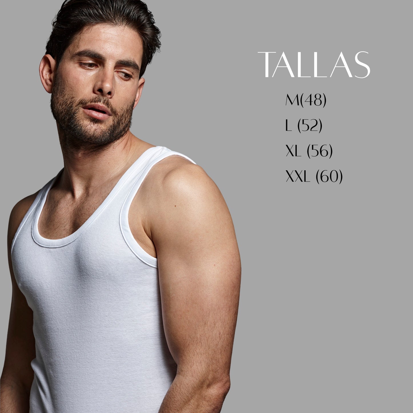 DON ALGODON | Pack de 3 Camisetas Interior de Tirantes Blanca | 100% Algodon | Transpirable | 4 Tallas | Se Adapta al Cuerpo | Suave y Confortable | Acabados Reforzados | Hilo Compacto