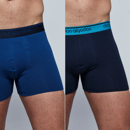 DON ALGODON | Pack de 6 Boxers Para Hombre | 95% Algodón | Transpirables | 6 Colores con Cintura Elástica| Cómodos y Elegantes