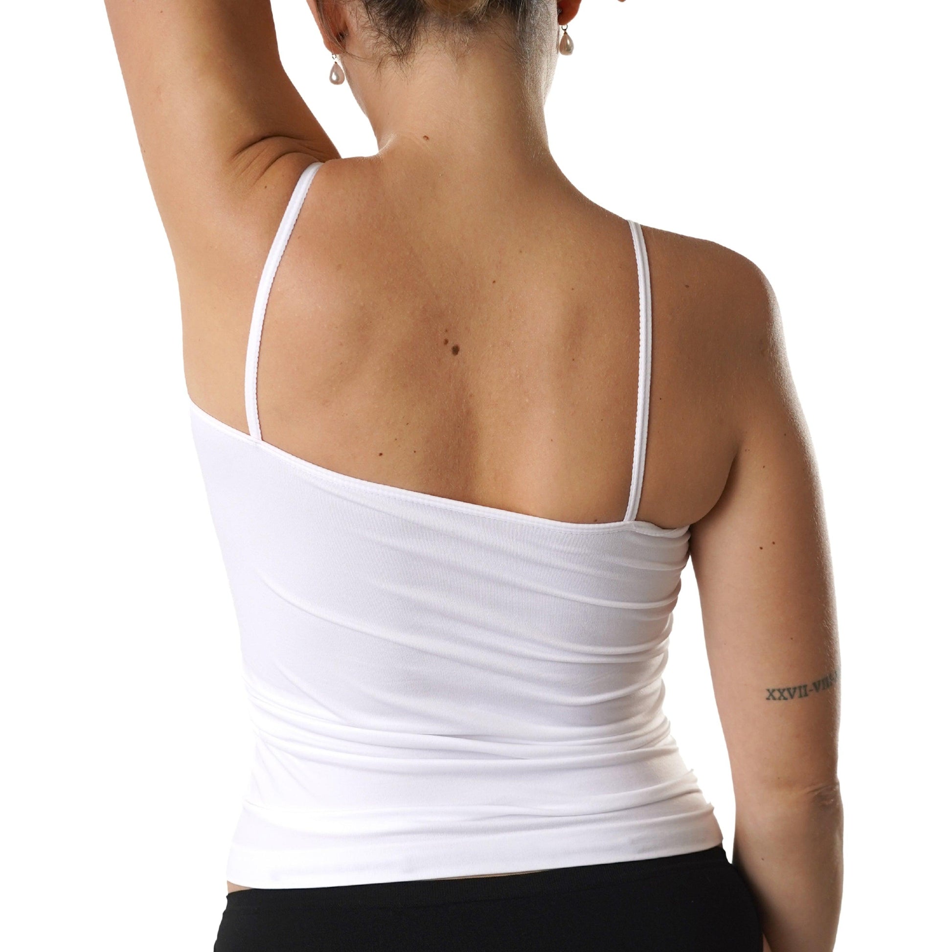 FEVI | Pack de 6 Camisetas de Tirantes en 1 o 3 Colores: Blanco, Negro, Beige | Talla Única de la S a la L - Underwear Essentials
