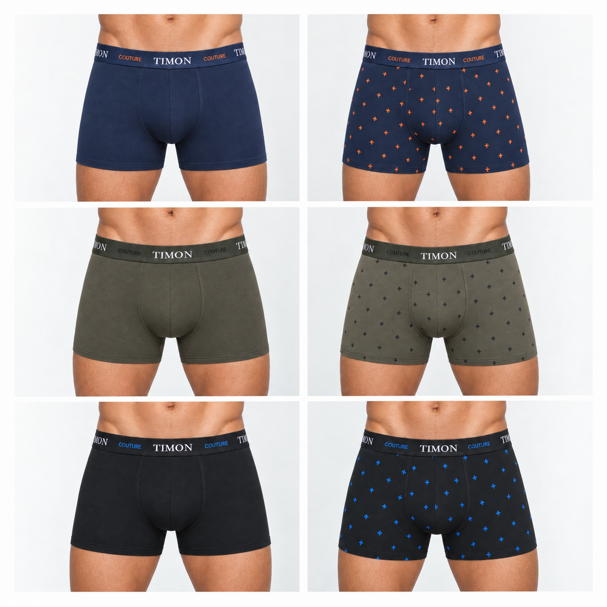 Pack Ahorro 12 Bóxers Algodón para Hombre TIMON COUTURE | Calzoncillos Suaves y Elásticos para el Día a Día | Calidad y transpirabilidad insuperable