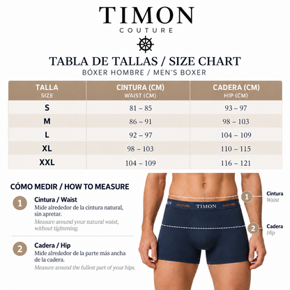Pack Ahorro 12 Bóxers Algodón para Hombre TIMON COUTURE | Calzoncillos Suaves y Elásticos para el Día a Día | Calidad y transpirabilidad insuperable
