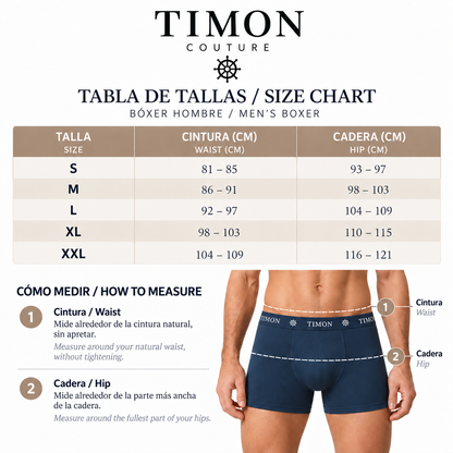 TIMON COUTURE Pack 6 Bóxers Algodón para Hombre con Delfines | Calzoncillos Suaves y Elásticos para el Día a Día | Calidad y transpirabilidad insuperable (Copia)