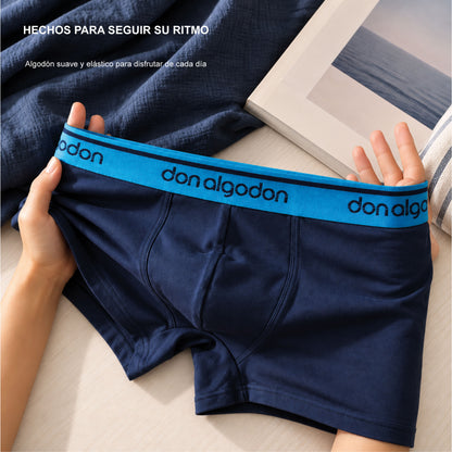 Don Algodon Crianças | Pacote com 12 boxers lisos para meninos | Cuecas respiráveis