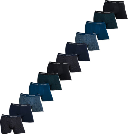 Don Algodon Pack 12 Calzoncillos Hombre Suaves y Transpirables | 2 Unidad por Color | 6 Estampados y 6 Lisos