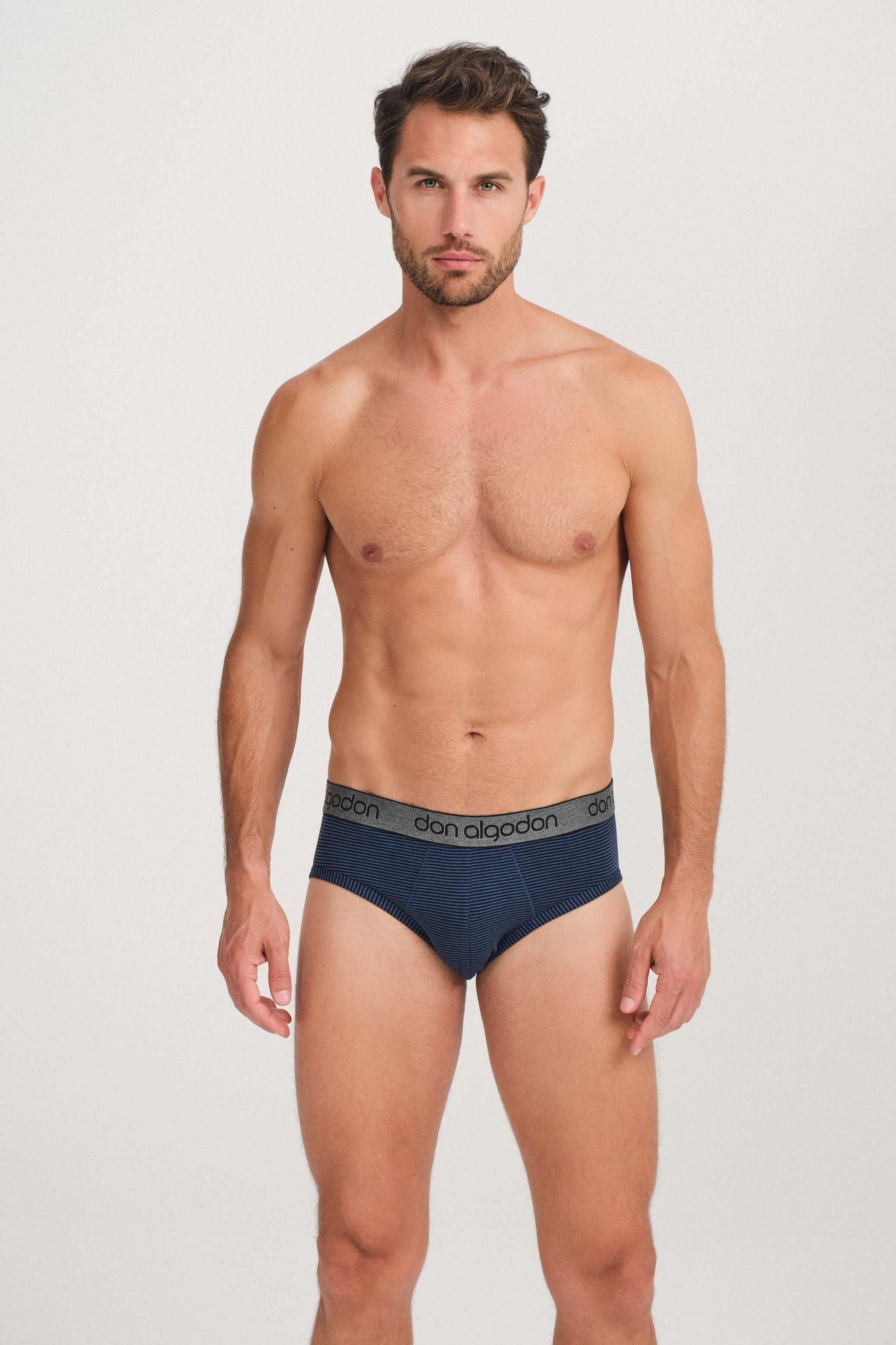 Don Algodon | Pack 6 Slips para Hombre | Lisos y Rayas | Transpirables - Underwear Essentials