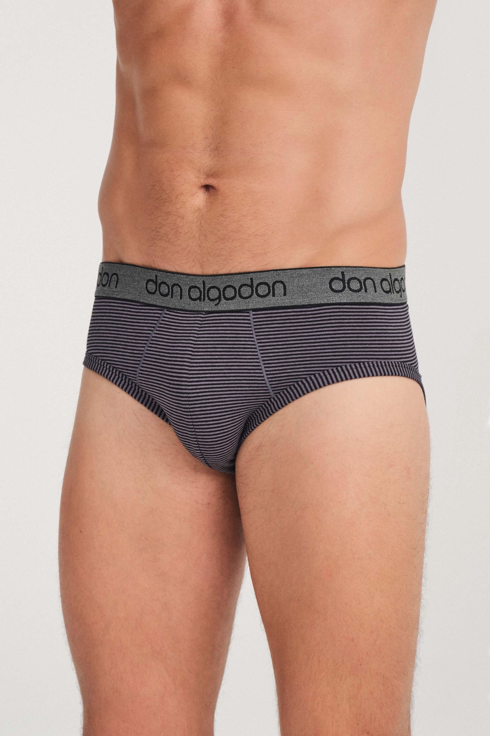 Don Algodon | Pack 6 Slips para Hombre | Lisos y Rayas | Transpirables - Underwear Essentials