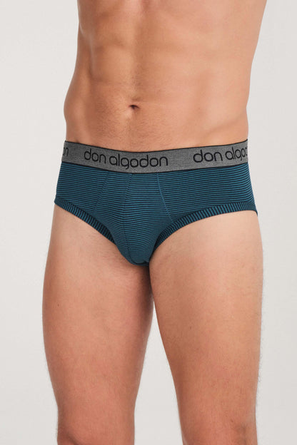 Don Algodon | Pack 6 Slips para Hombre | Lisos y Rayas | Transpirables - Underwear Essentials