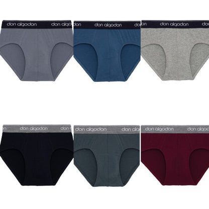 Don Algodon Kids | Pack 6 Slips Lisos para Niño | Calzoncillos Transpirables