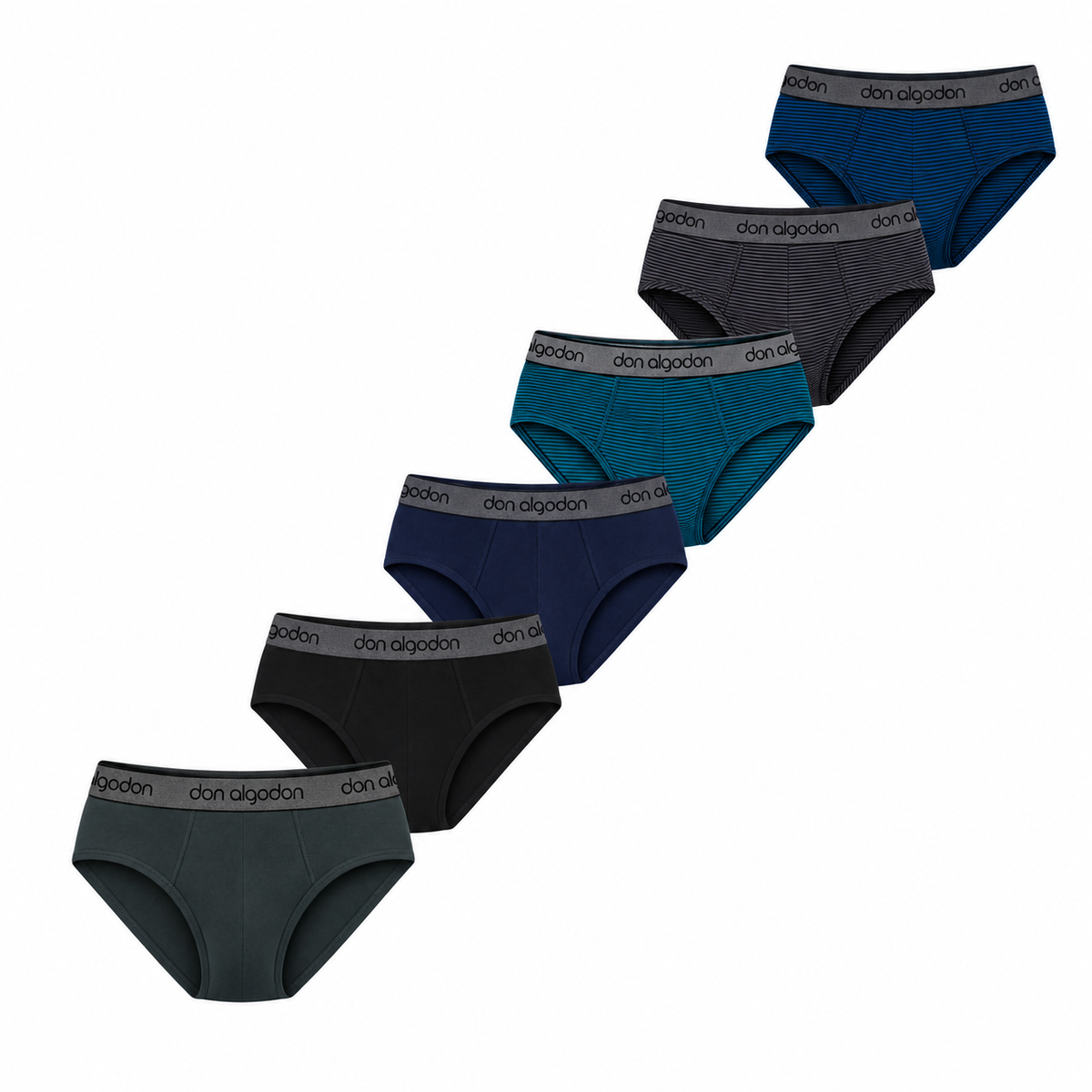 Don Algodon Kids | Pack 6 Slips Lisos y Estampados para Niño | Calzoncillos Transpirables