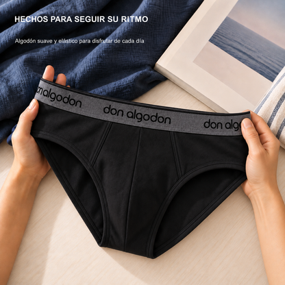 Don Algodon Kids | Pack 6 Slips Lisos y Estampados para Niño | Calzoncillos Transpirables