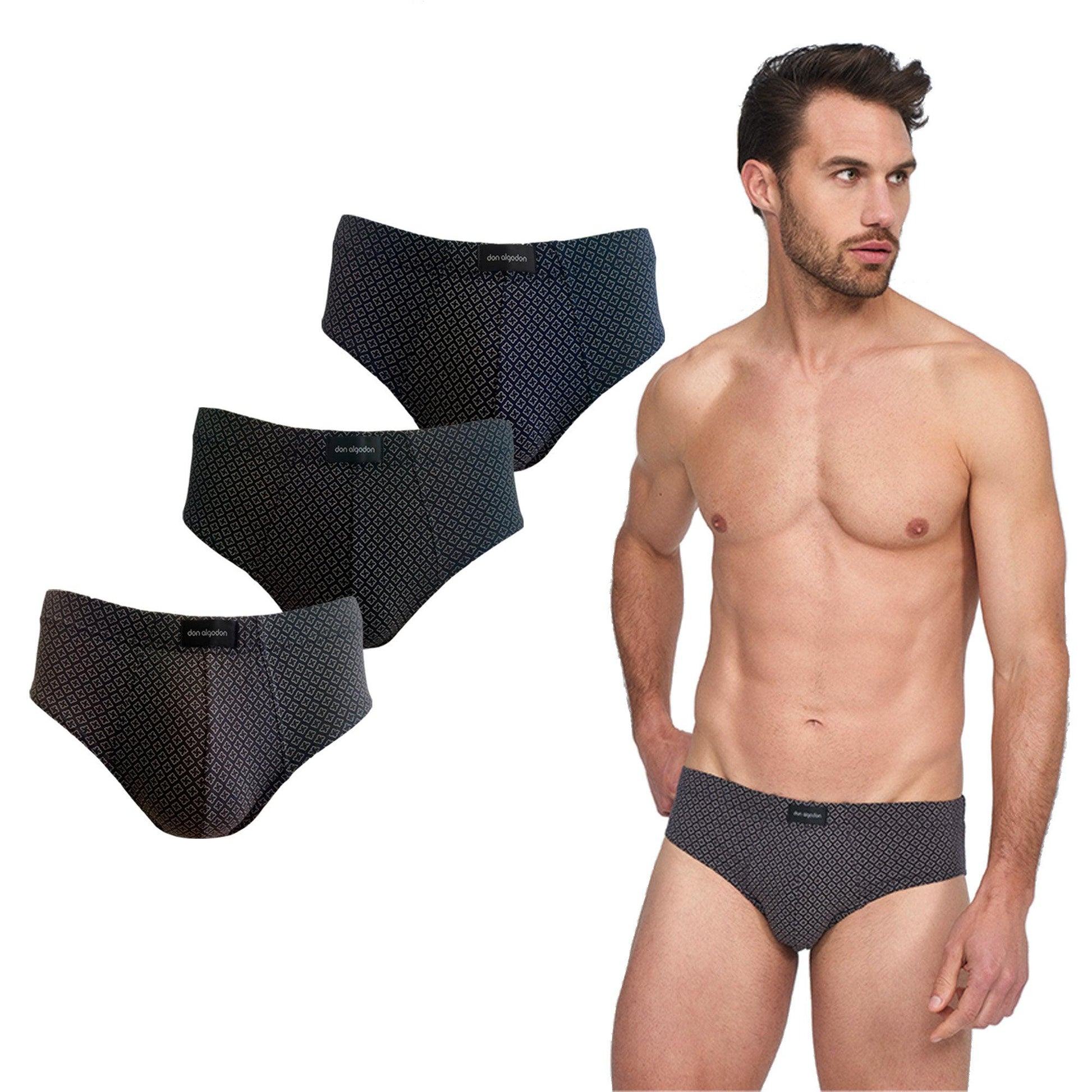 Don Algodon Premium | Pack 3 Calzoncillos Slips | Suaves, Transpirables, Resistentes - Underwear Essentials