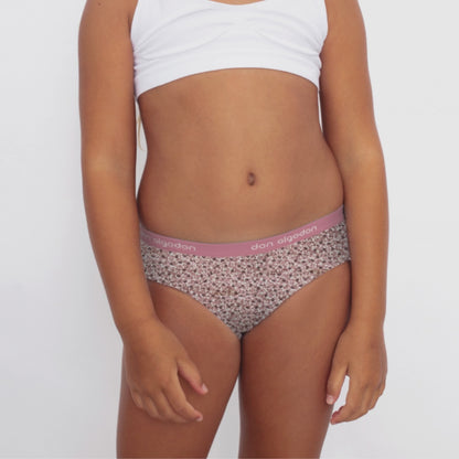 Don Algodon Crianças | Pacote com 6 calcinhas listradas e de bolinhas para meninas | Respirável 